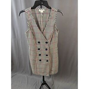 Y2K Rampage Plaid Sleeveless Mini Dress Juniors Size 7 Preppy Grunge Style